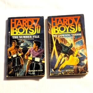 Hardy Boys Lot #6 Shore Road Mystery #17 Secret Warning Vintage PB Books